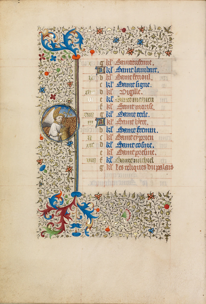 Bedford MasterWorkshop of the:September Calendar Page; Saint, Poster Print Wall Art