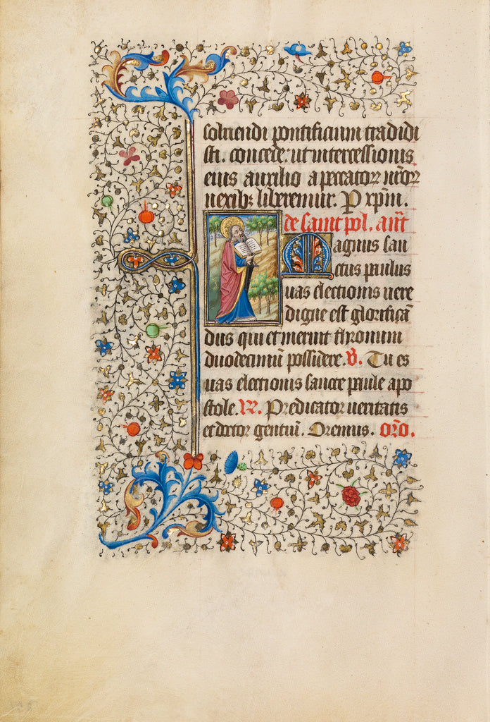Bedford MasterWorkshop of the:Saint Paul with an Open Book, Poster Print Wall Art