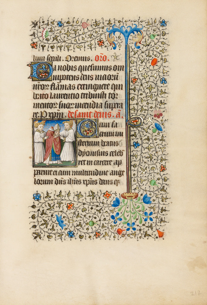 Bedford MasterWorkshop of the:Saint Denis Carrying his Head, Poster Print Wall Art