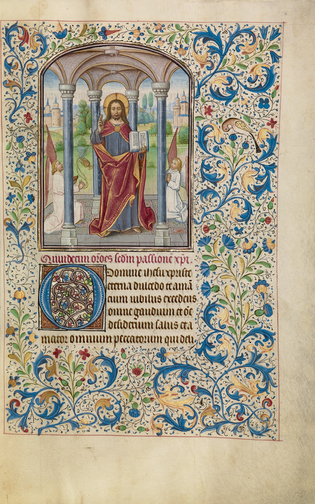 Willem Vrelant:Christ Blessing, Poster Print Wall Art