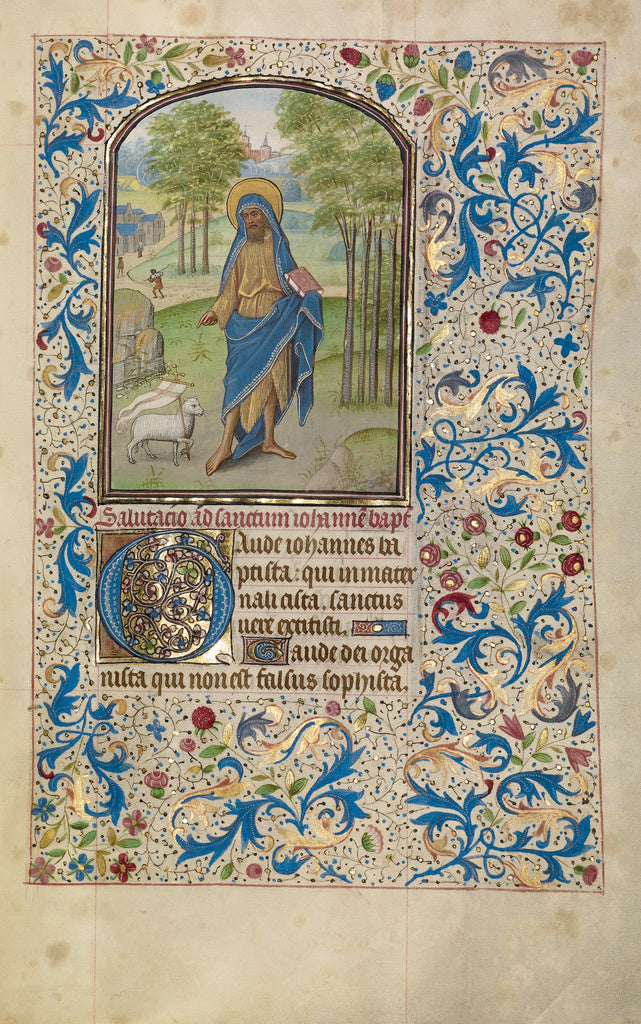 Willem Vrelant:Saint John the Baptist, Poster Print Wall Art