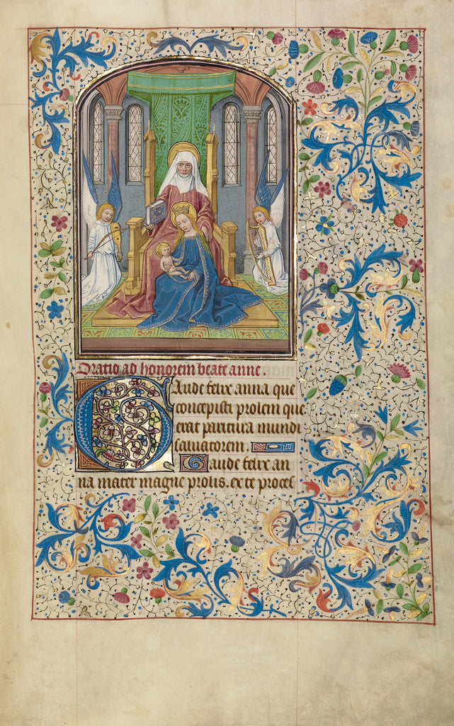 Willem Vrelant:The Virgin and Child with Saint Anne, Poster Print Wall Art