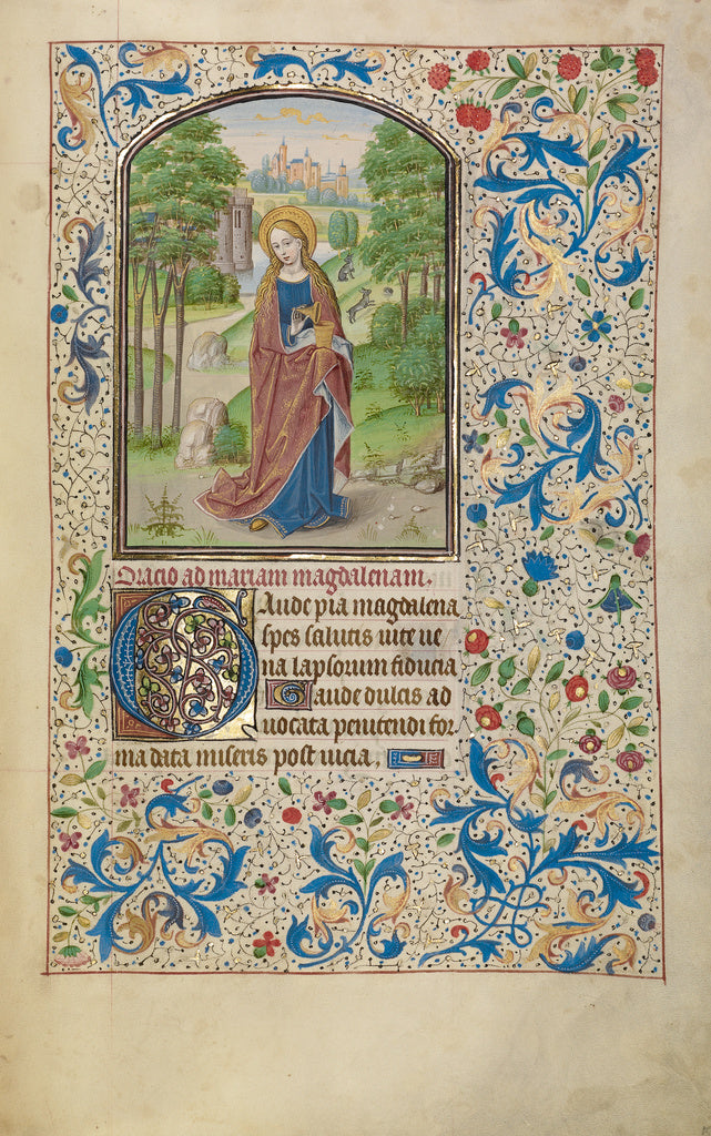 Willem Vrelant:Mary Magdalene, Poster Print Wall Art