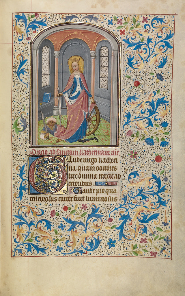 Willem Vrelant:Saint Catherine, Poster Print Wall Art