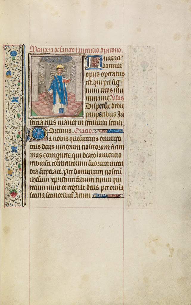 Willem VrelantWorkshop of:Saint Lawrence, Poster Print Wall Art