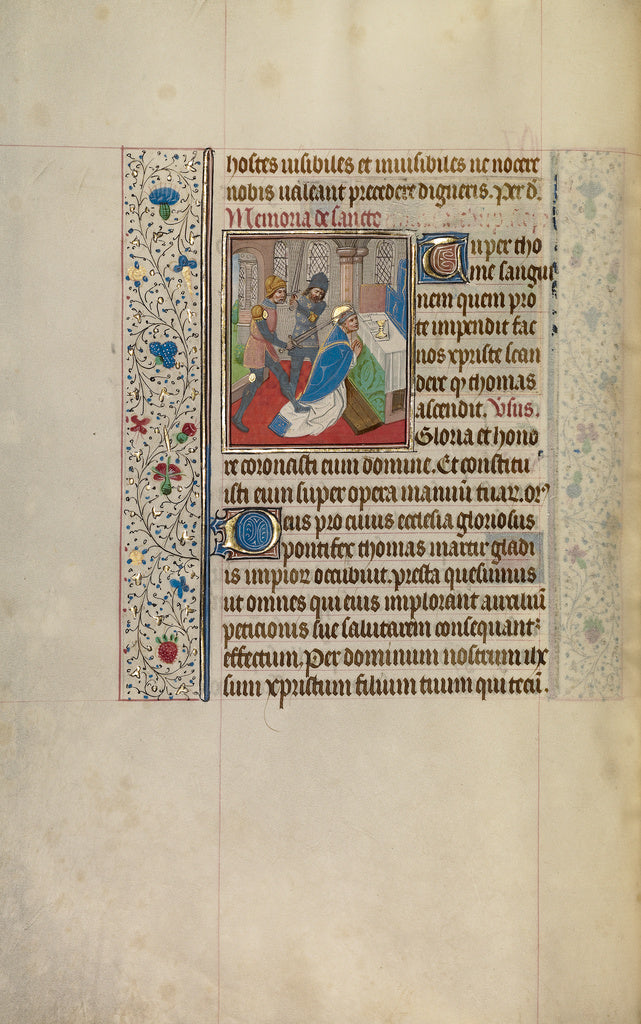 Willem VrelantWorkshop of:The Martyrdom of Saint Thomas Beck, Poster Print Wall Art