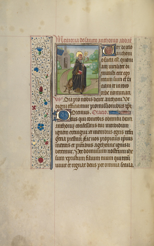 Willem VrelantWorkshop of:Saint Anthony, Poster Print Wall Art