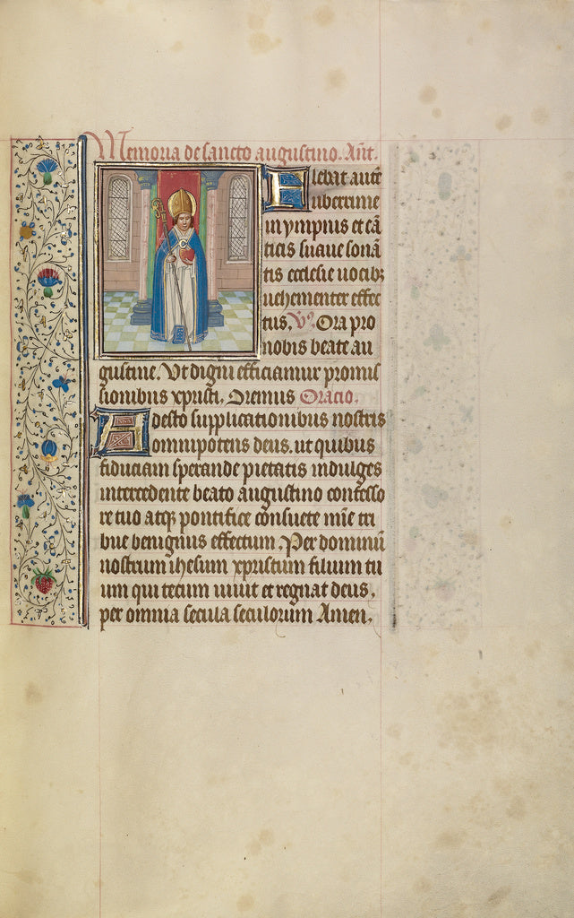Willem VrelantWorkshop of:Saint Augustine, Poster Print Wall Art