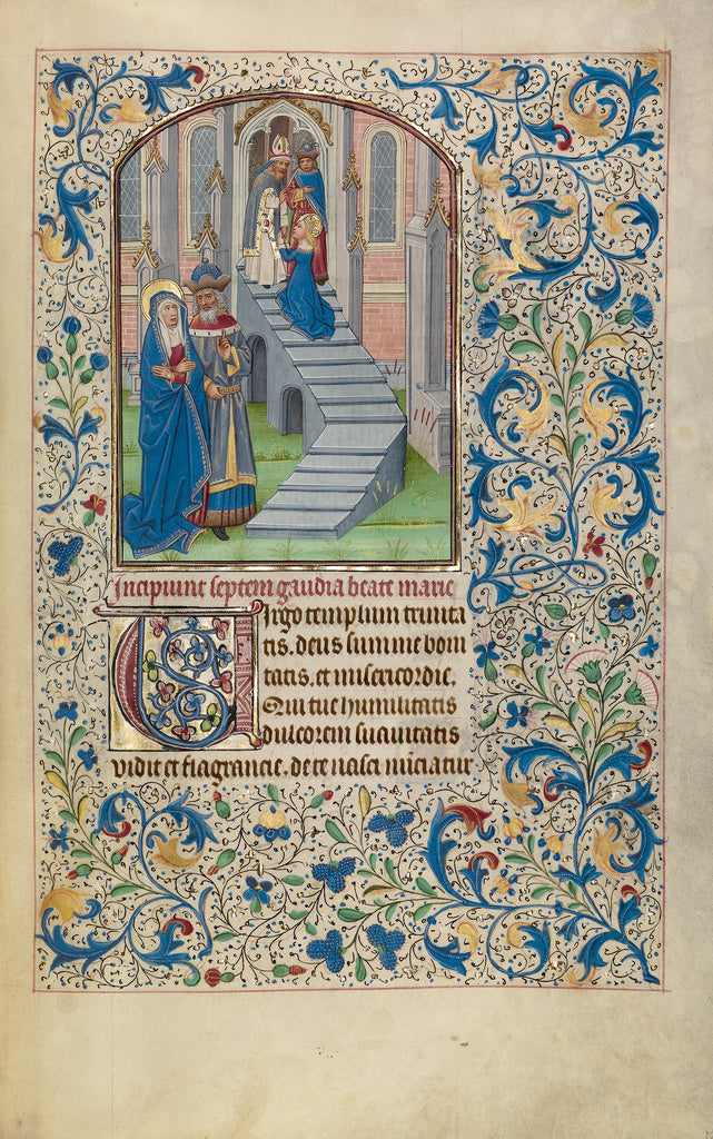 Willem Vrelant:The Presentation of the Virgin in the Temple, Poster Print Wall Art