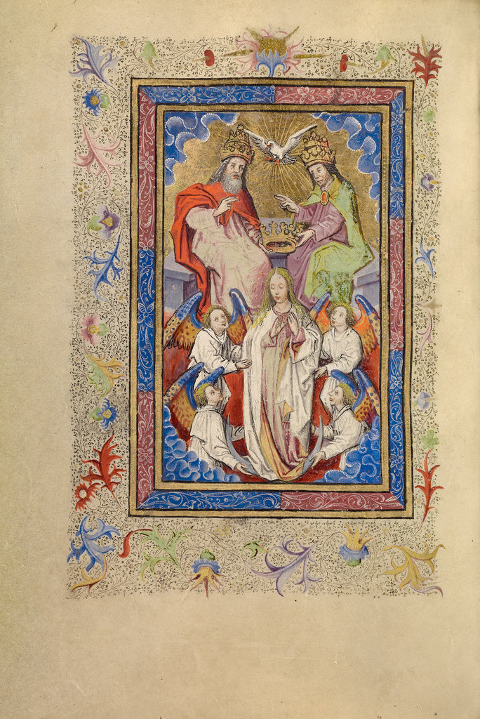 Unknown:The Coronation of the Virgin by the Trinity, Poster Print Wall Art