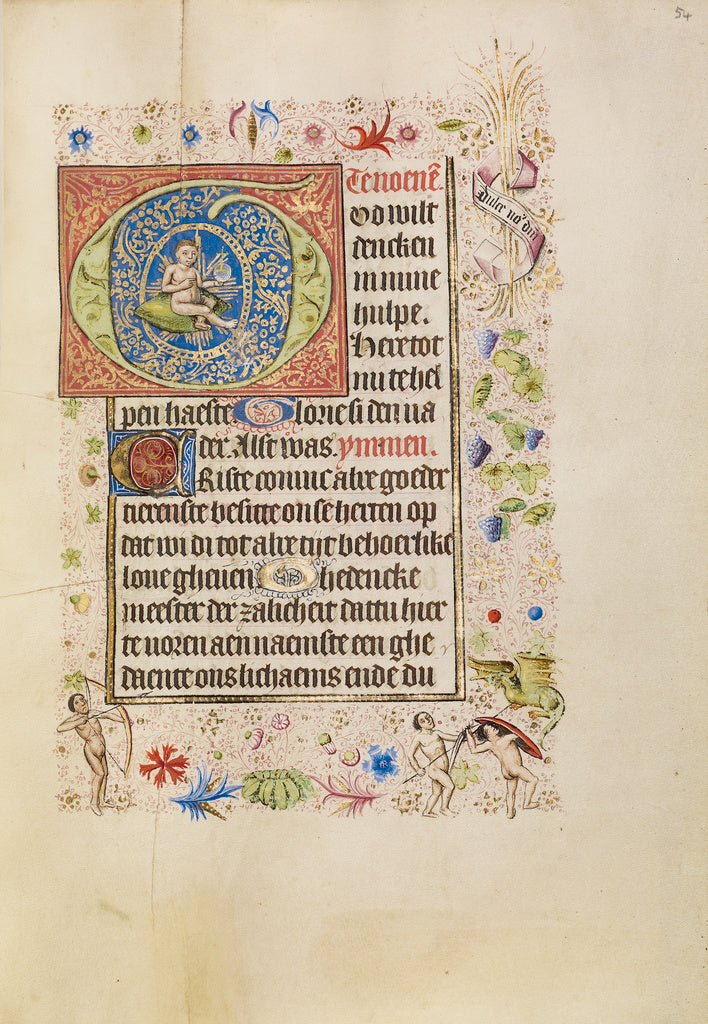 Unknown:Initial G: The Christ Child Holding an Orb, Poster Print Wall Art