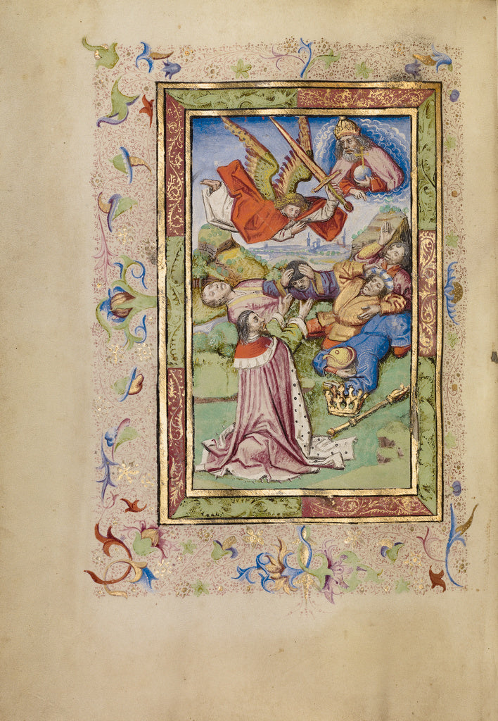 Unknown:David Praying That the Israelites Be Spared from a P, Poster Print Wall Art
