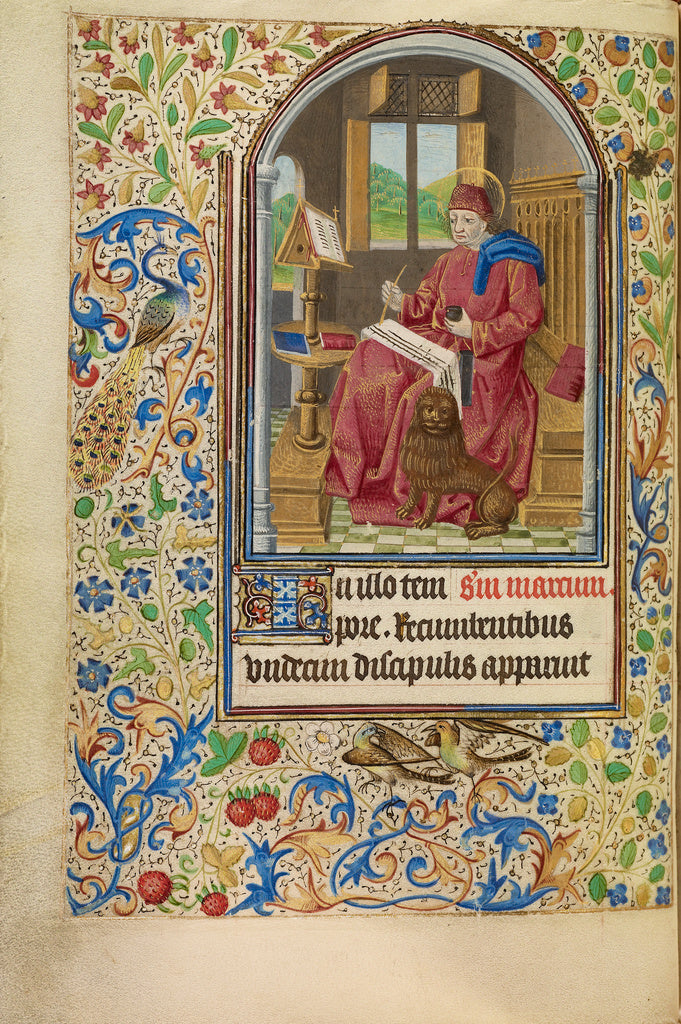 Master of Jacques of Luxembourg:Saint Mark, Poster Print Wall Art