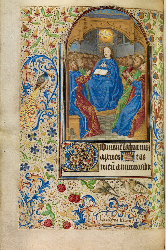 Master of Jacques of Luxembourg:Pentecost, Poster Print Wall Art