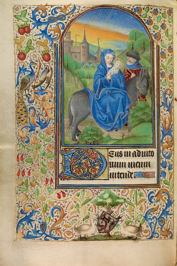 Master of Jacques of Luxembourg:The Flight into Egypt, Poster Print Wall Art