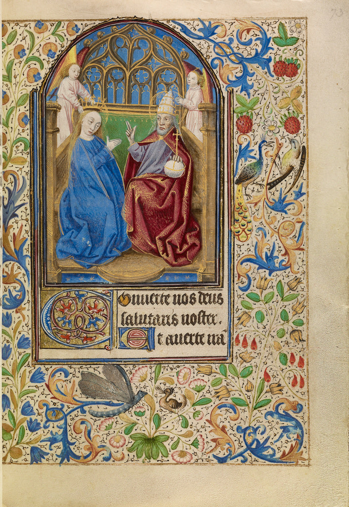 Master of Jacques of Luxembourg:The Coronation of the Virgin, Poster Print Wall Art