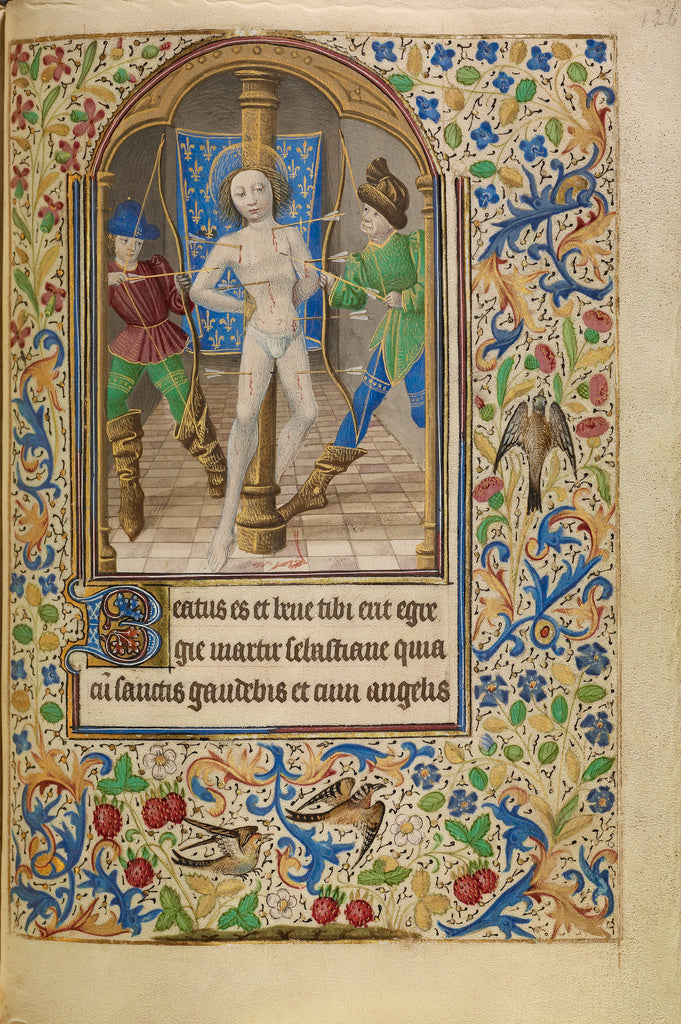 Master of Jacques of Luxembourg:The Martyrdom of Saint Sebas, Poster Print Wall Art