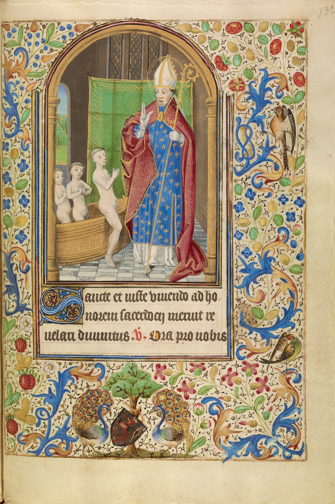 Master of Jacques of Luxembourg:Saint Nicholas Rescuing Thre, Poster Print Wall Art