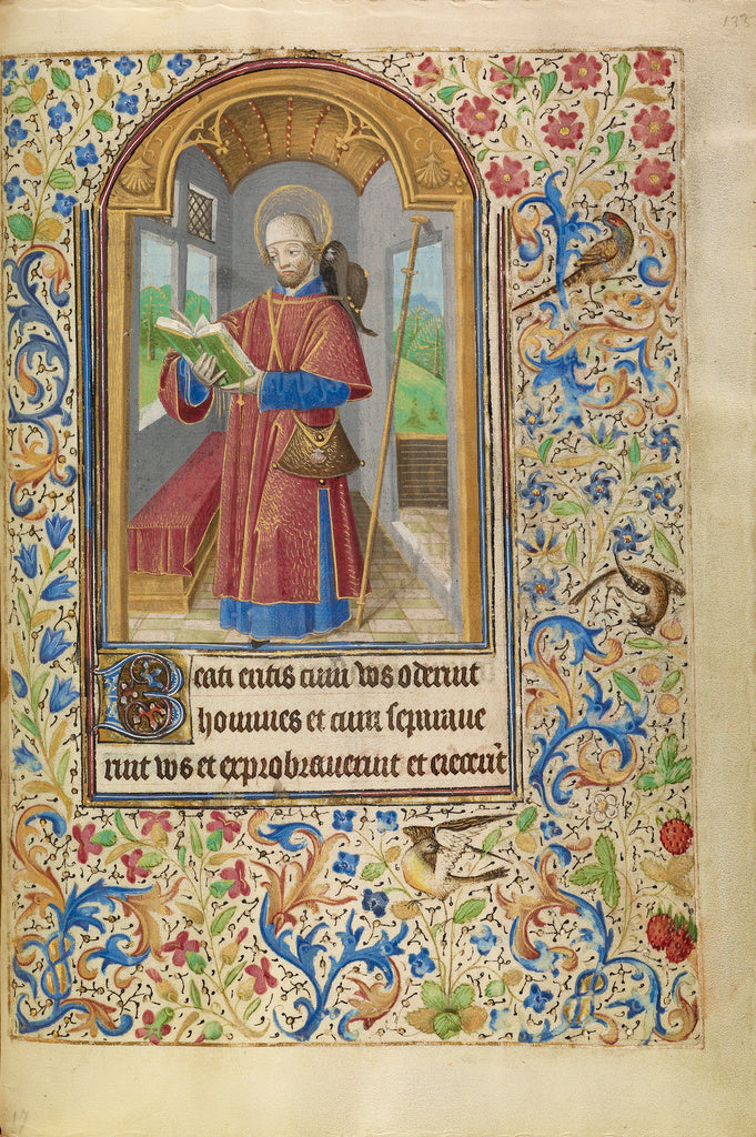 Master of Jacques of Luxembourg:Saint James as a Pilgrim, Poster Print Wall Art