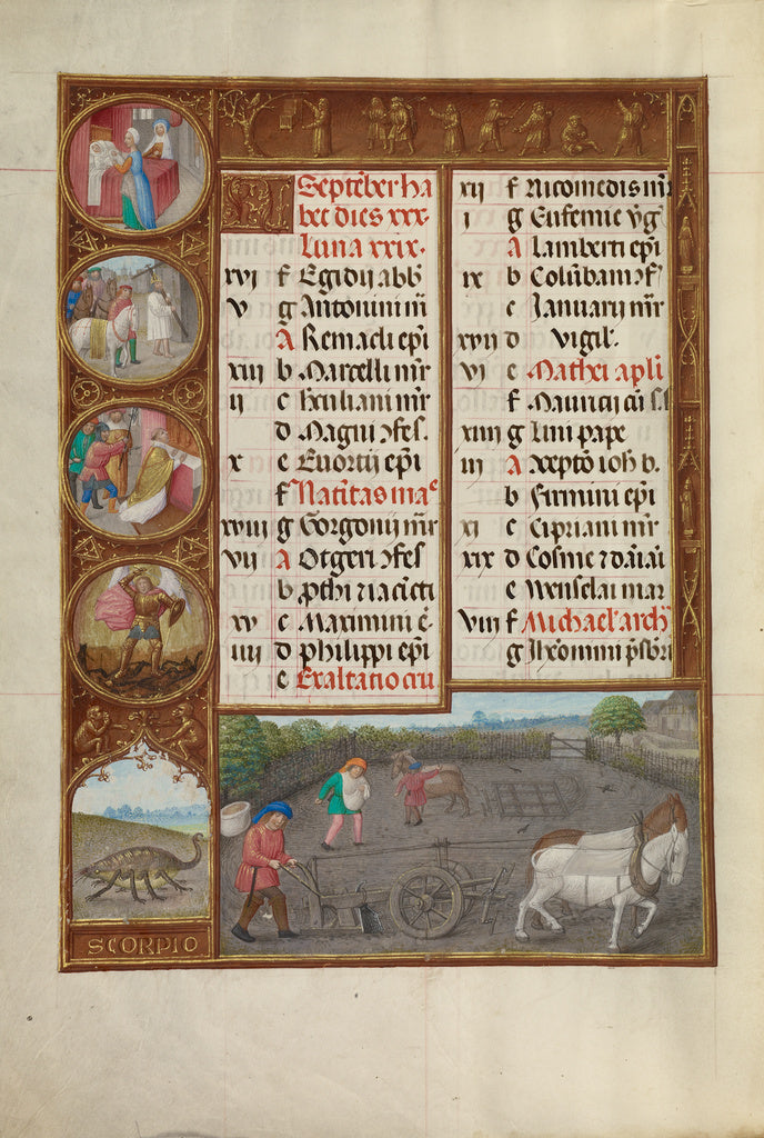 Master of James IV of ScotlandWorkshop of the:September Cale, Poster Print Wall Art