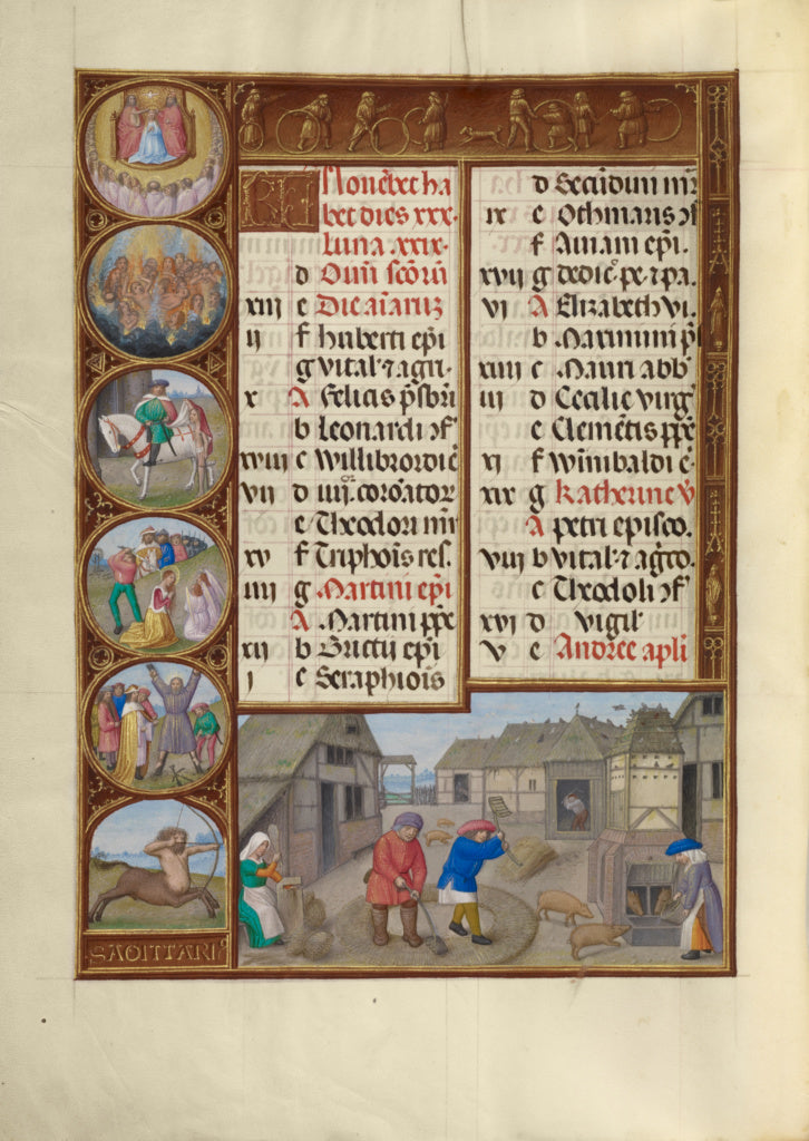 Master of James IV of ScotlandWorkshop of the:November Calen, Poster Print Wall Art