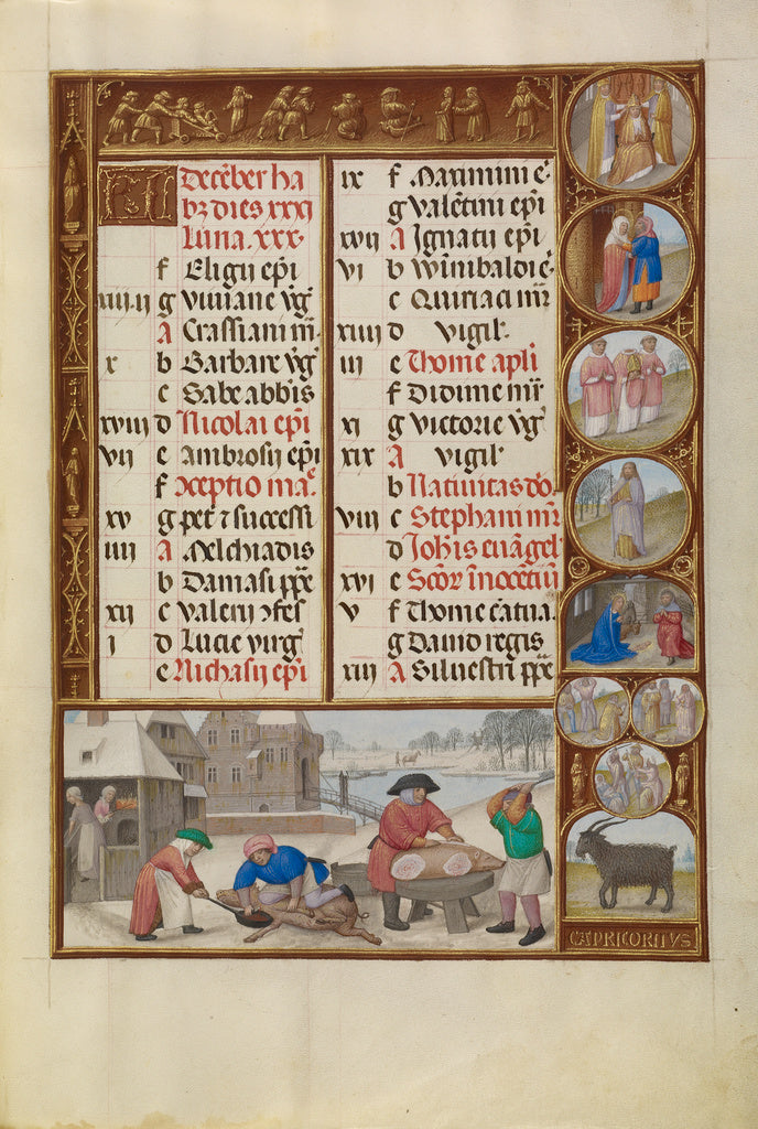 Master of James IV of ScotlandWorkshop of the:December Calen, Poster Print Wall Art