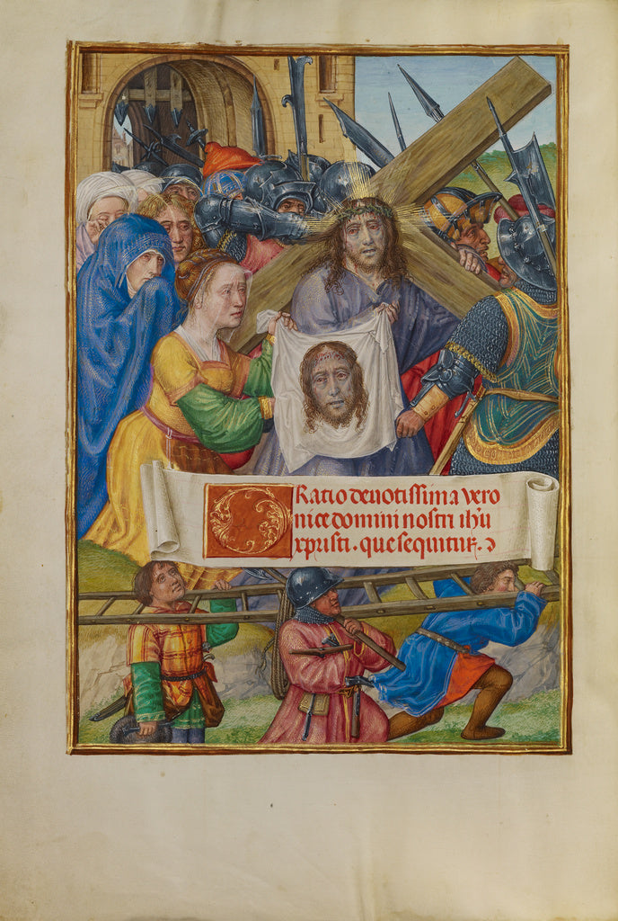 Master of James IV of Scotland:The Way to Calvary and Saint , Poster Print Wall Art