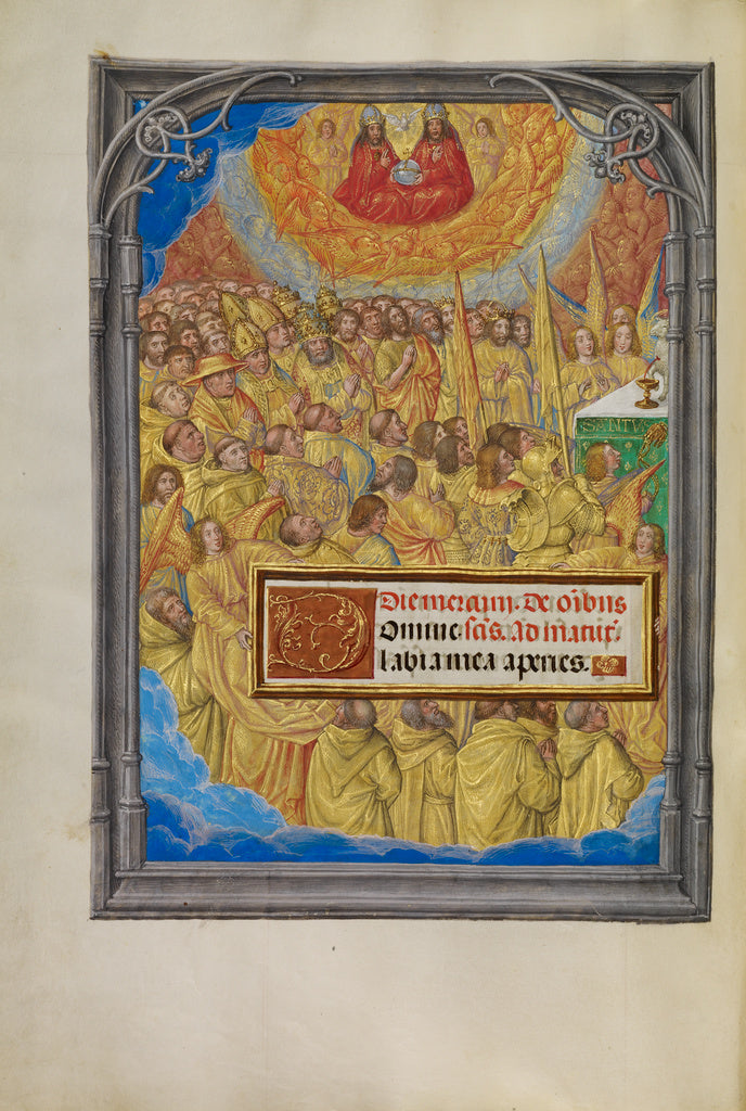 Master of James IV of Scotland:Male Martyrs and Saints Worsh, Poster Print Wall Art
