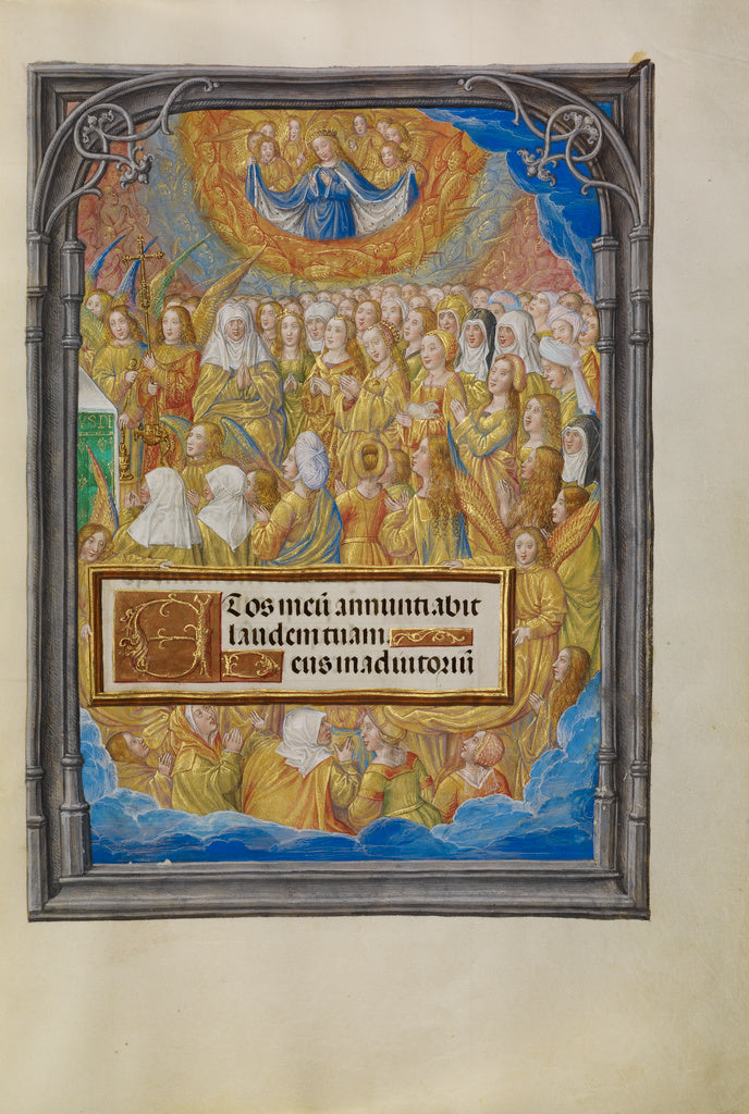 Master of James IV of Scotland:Female Martyrs and Saints Wor, Poster Print Wall Art
