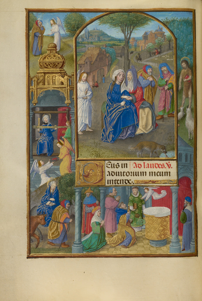 Master of the Dresden Prayer Book:The Visitation, Poster Print Wall Art