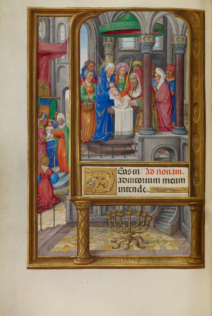 Master of James IV of Scotland:The Presentation in the Templ, Poster Print Wall Art