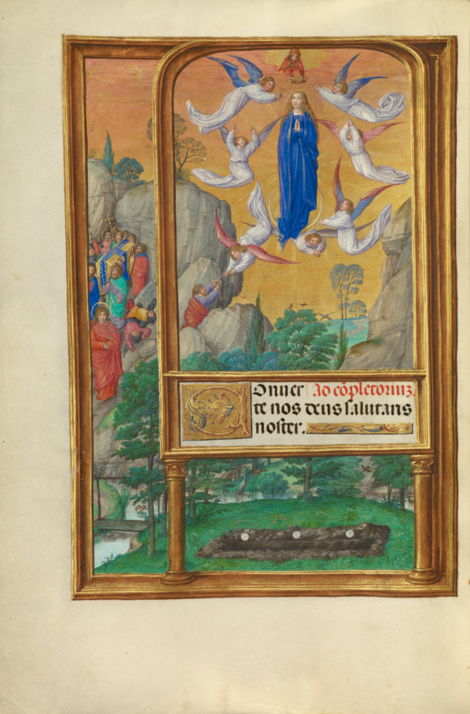 Master of James IV of Scotland:The Assumption of the Virgin, Poster Print Wall Art