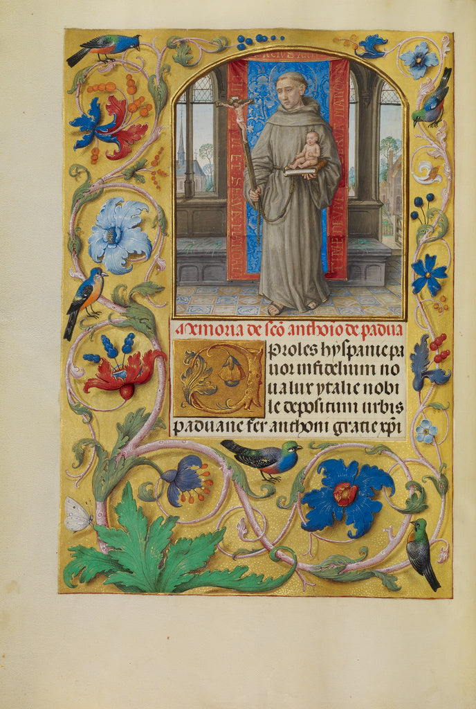 Master of James IV of Scotland:Saint Anthony of Padua, Poster Print Wall Art