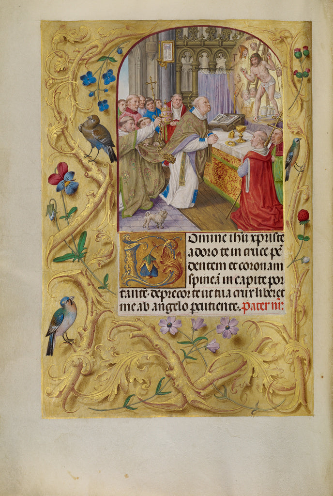 Master of the Lübeck Bible:The Mass of Saint Gregory, Poster Print Wall Art