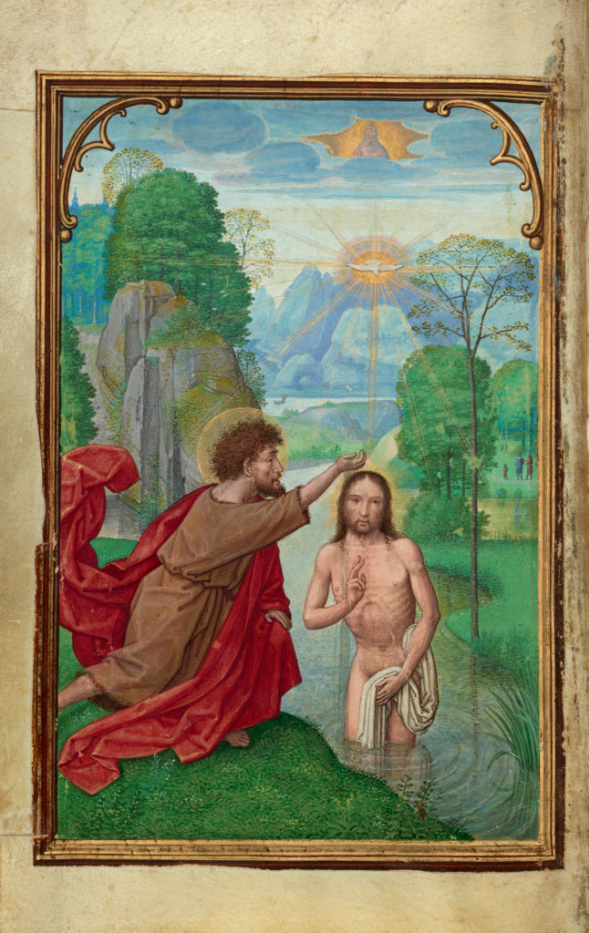 Simon Bening:The Baptism of Christ, Poster Print Wall Art