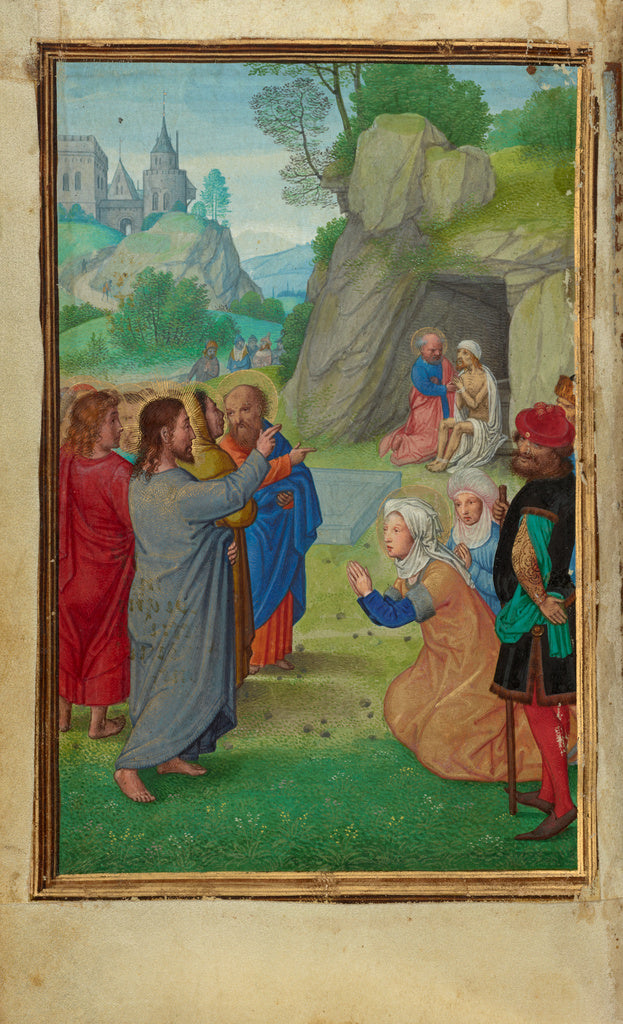 Simon Bening:The Raising of Lazarus, Poster Print Wall Art