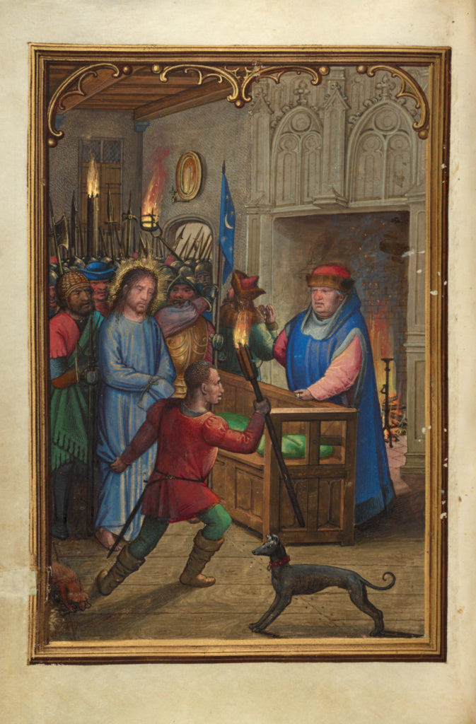 Simon Bening:Christ before Annas, Poster Print Wall Art