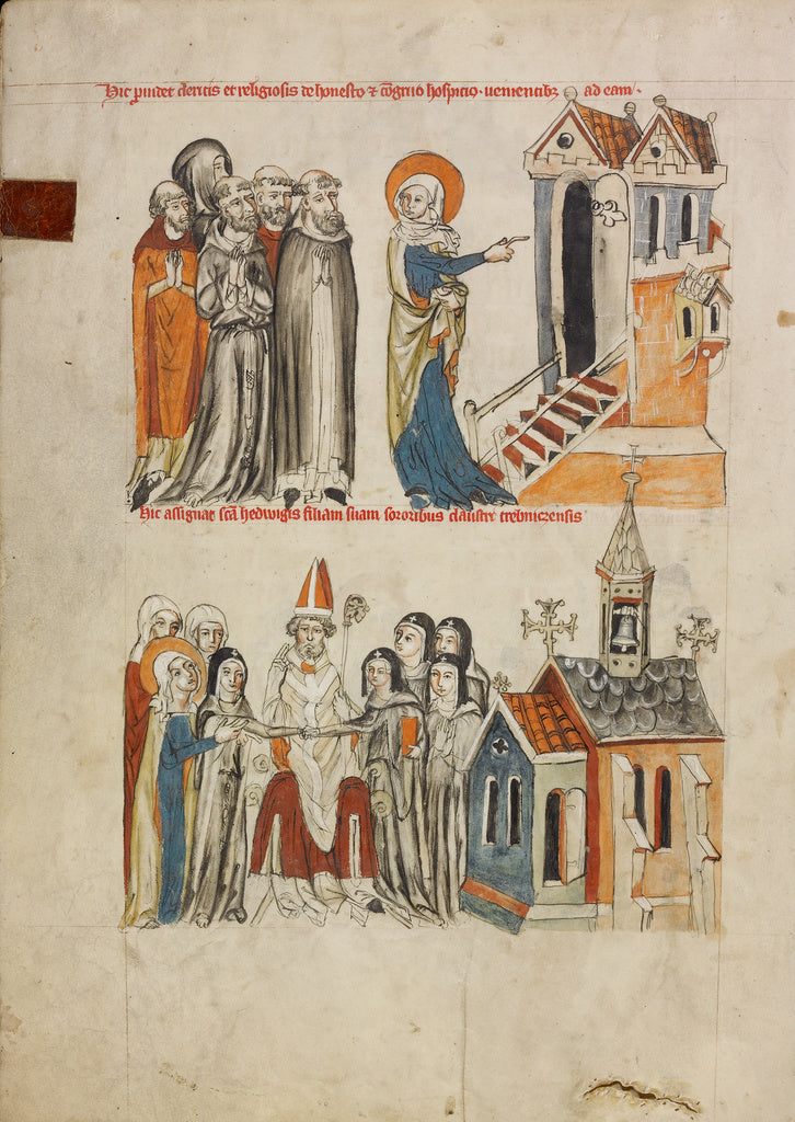 Unknown maker:Saint Hedwig Offering Hospitality; Saint Hedwi, Poster Print Wall Art