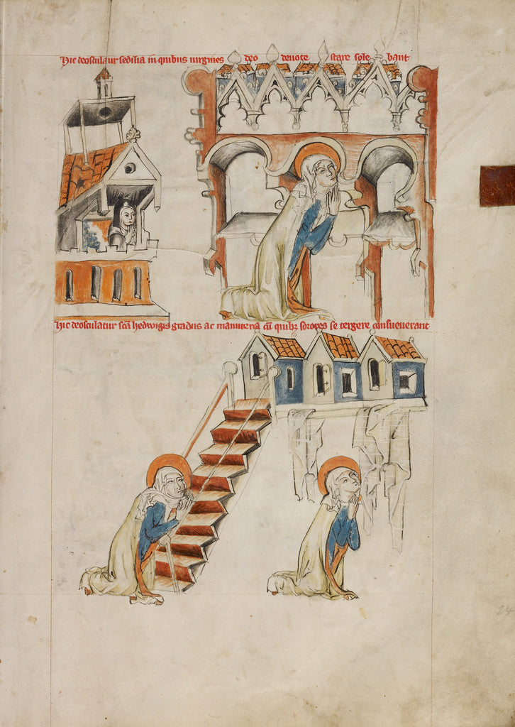 Unknown maker:Saint Hedwig Kissing the Choirstalls at the Co, Poster Print Wall Art