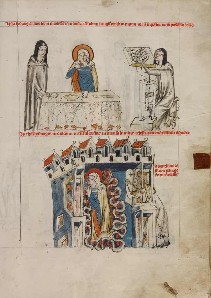 Unknown maker:Saint Hedwig Listening to a Reading; Saint Hed, Poster Print Wall Art