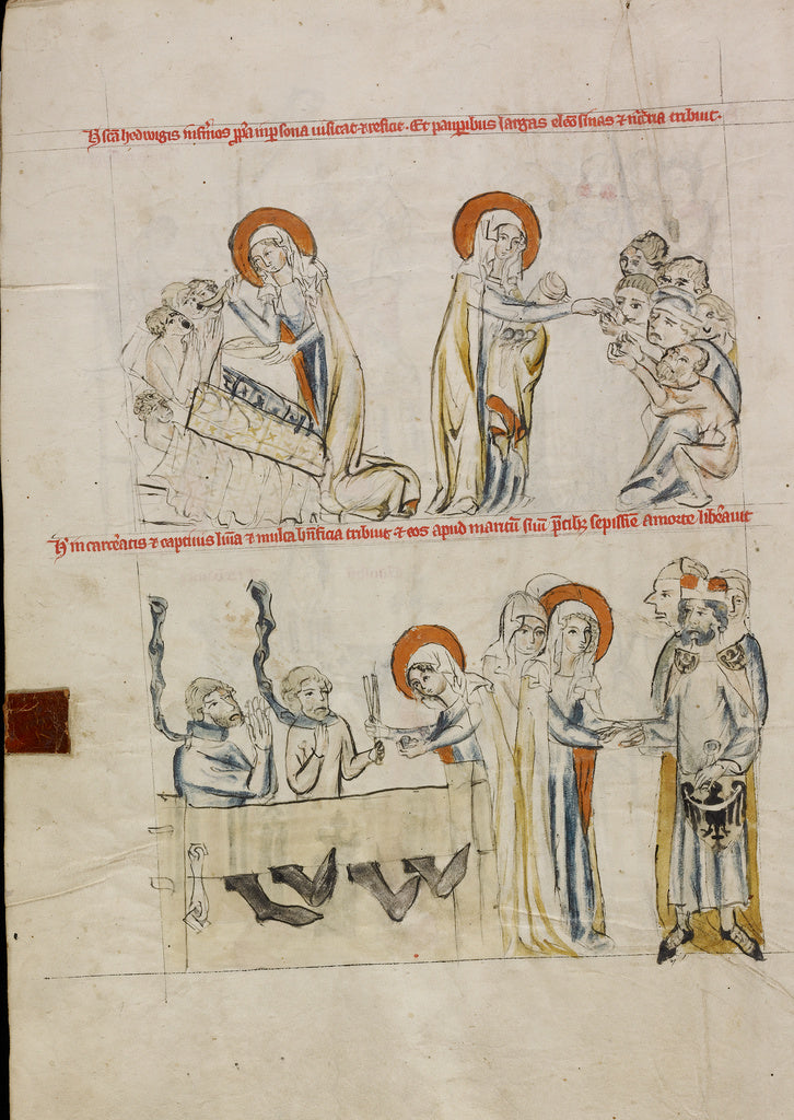 Unknown maker:Saint Hedwig Caring for the Sick; Saint Hedwig, Poster Print Wall Art