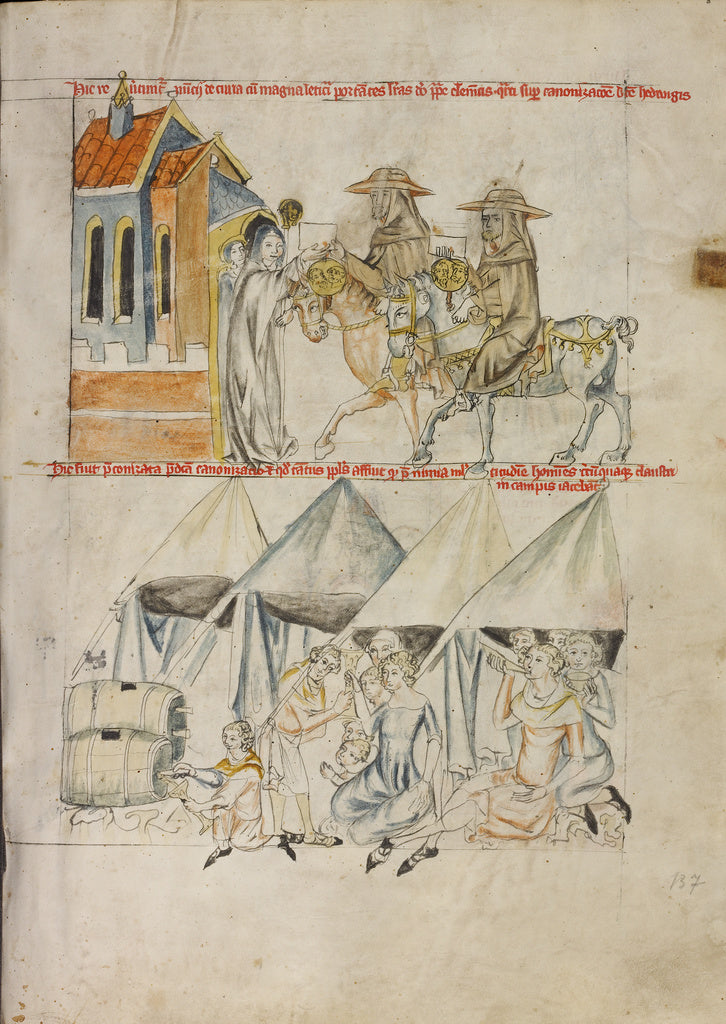 Unknown maker:Papal Messengers Bringing Documents Concerning, Poster Print Wall Art