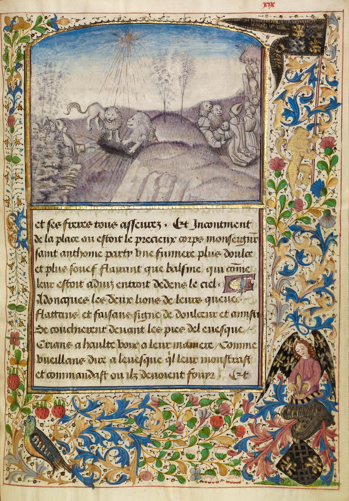 Master of the Brussels Romuléon or workshop:Bishop Theophil, Poster Print Wall Art