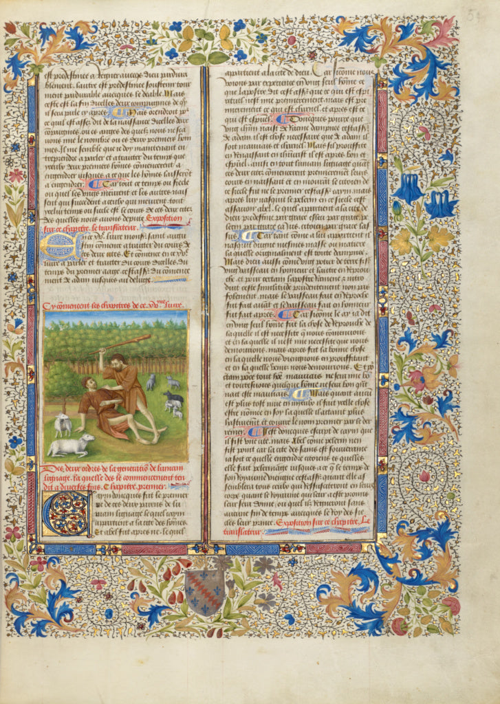 Master of the Geneva Boccaccio:Cain Killing Abel, Poster Print Wall Art