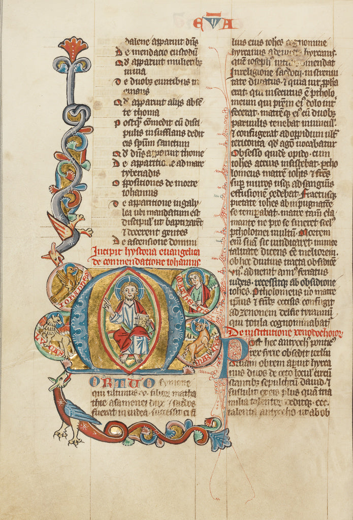Unknown:Initial M: Christ in Majesty, Poster Print Wall Art