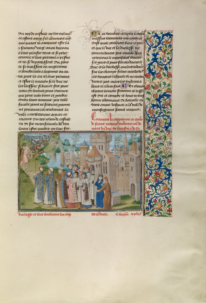 Master of Edward IV:A Festive Procession in Santiago de Comp, Poster Print Wall Art