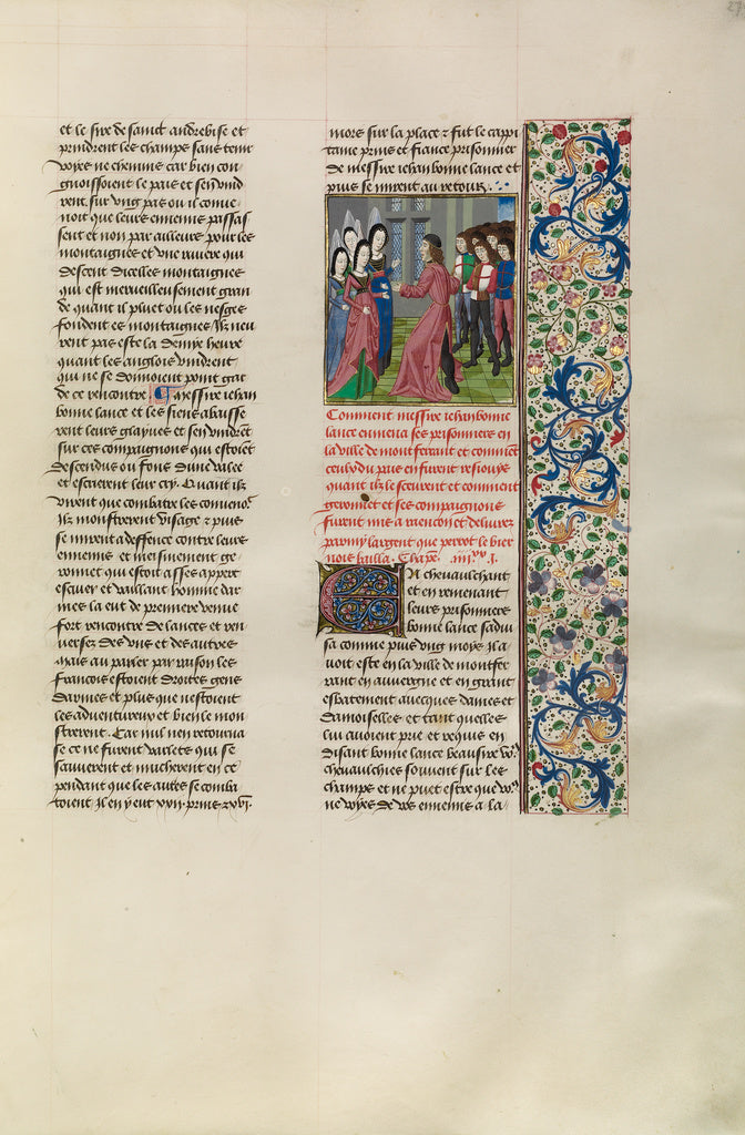 Unknown:Jean de Bonne Lance Leading the Captured English bef, Poster Print Wall Art