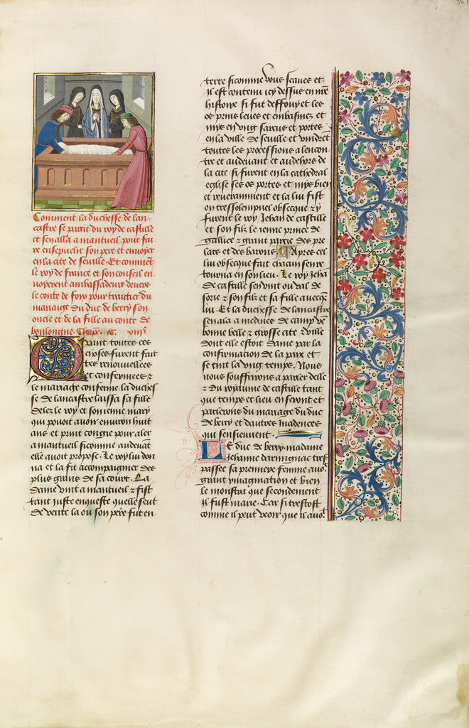 Unknown:The Duchess of Lancaster Burying her Husband in the , Poster Print Wall Art