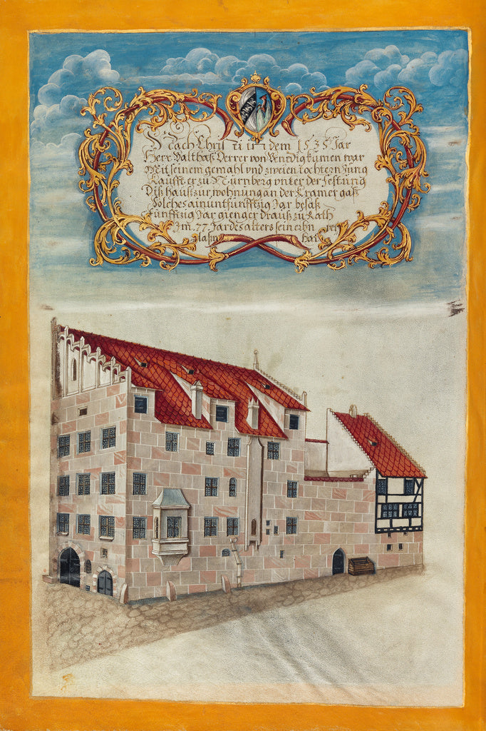 Georg Strauch:The Nuremberg Residence of the Derrer Family, Poster Print Wall Art