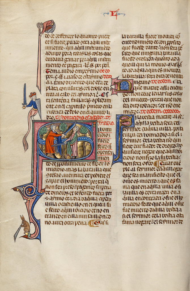 Michael Lupi de ÇandiuUnknown:Initial S: Two Men Fighting w, Poster Print Wall Art
